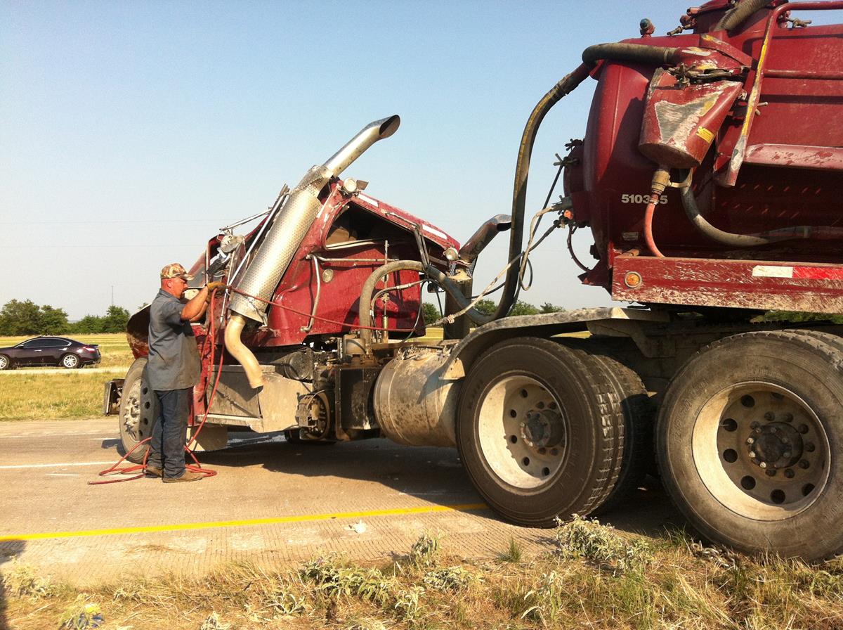 Fire Crew Attending to a Car Wreck 2