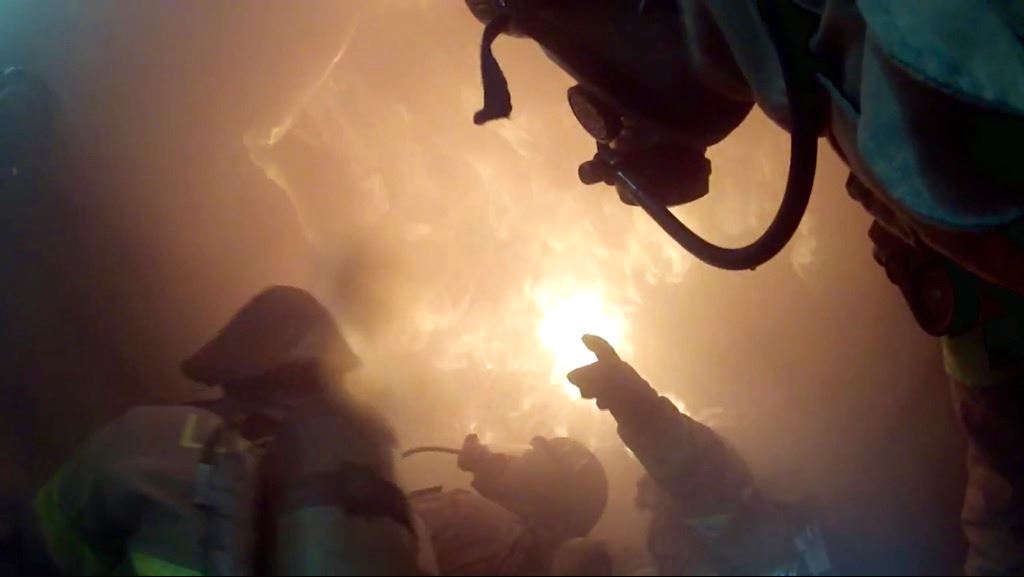 Fire Department Responding to a Fire 1